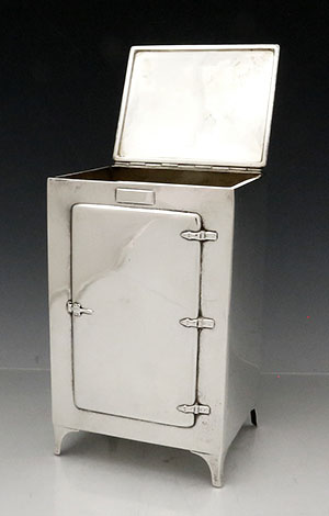 Ahrendt and Taylor sterling silver ice chest circa 1920
